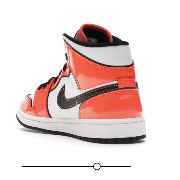 Nike Jordan 1 Mids | PATENT leather Turf Orange SE | M9.5/W11 - Picture 7 of 10